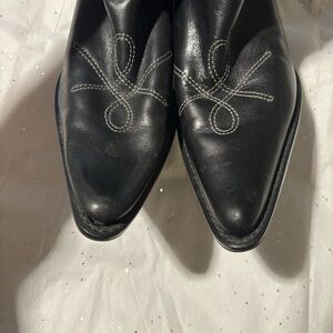 Franco Sarto Black Cowboy Style Boots